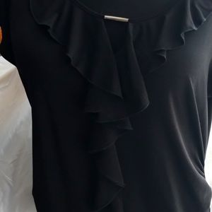 Black polyester to gently worn